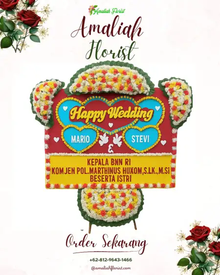 Papan Bunga Pernikahan Abuan